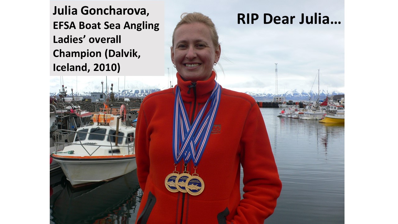 Чемпионка 2010 г. и неоднократный призер чемпионатов Европы по морской рыбалке Юля Гончарова