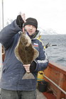 The small halibut was landed by Sergey Prachik